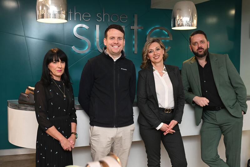Many of the Shoe Suite's team have been working there for more than a decade. Pictured are staff Jean O'Connell, Mark O'Dwyer, Kevin Nagle, and Mila Tkachuk.