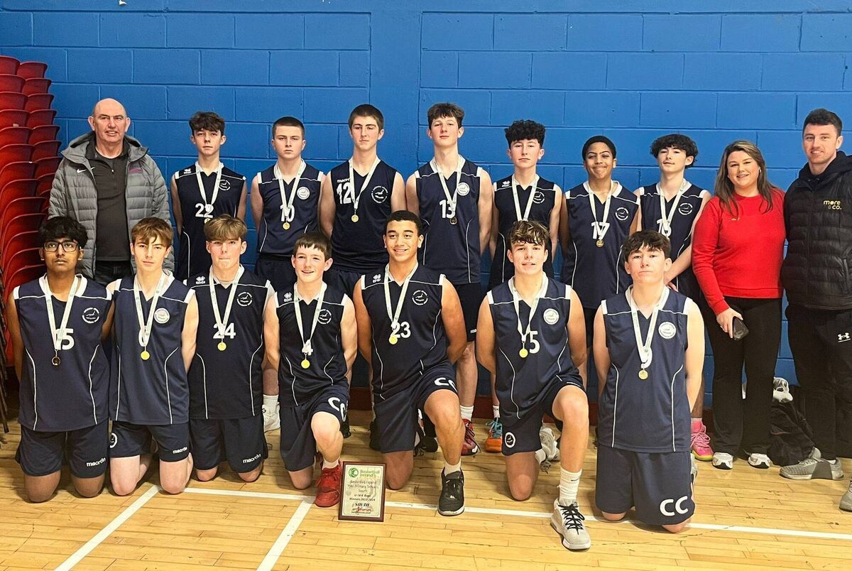 Cork Basketball: Coláiste Choilm's senior team after victory in the Basketball Ireland PPS South U16 A final at Neptune Stadium.