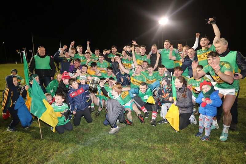 Kilmurry celebrate winning the Munster Club JFC final in Mick Neville Park, Rathkeale. Picture: Brendan Gleeson