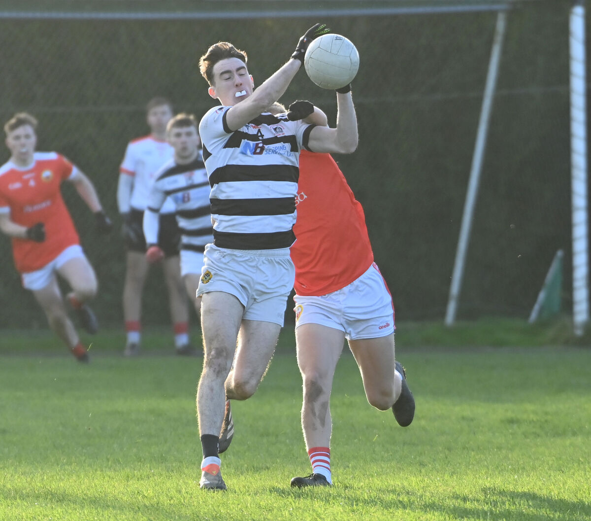 St Nick's Eoin O'Leary wins the ball from O'Donovan Rossa's Dylan Hourihane. Picture: Eddie O'Hare