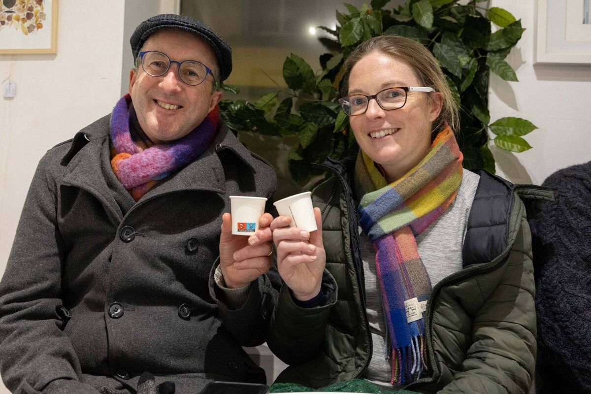 Donn and Laura Horgan, Douglas enjoying an evening Taste Coffees from Around the World at Cafe Moly, Douglas Street as part of Cork Coffee House Lates. Photo Darragh Kane Donn and Laura Horgan, Douglas enjoying an evening Taste Coffees from Around the World at Cafe Moly, Douglas Street as part of Cork Coffee House Lates. Photo Darragh Kane