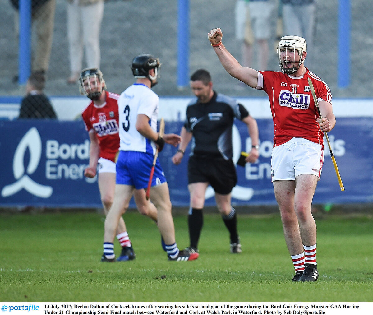 Declan Dalton of Cork celebrates after scoring the winning goal against Waterford in 2017. Picture: Seb Daly/Sportsfile