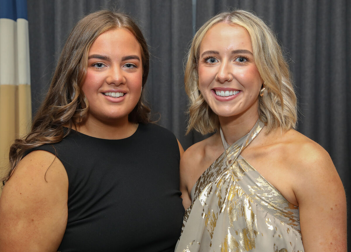  Ciara Hurley (left) and Gráinne Cahalane at the Cork Camogie victory dinner to honour senior, intermediate and U16 teams at Rochestown Park Hotel. Picture: David Creedon
