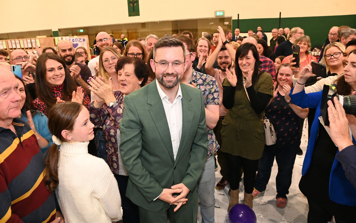 Padraig Rice, Soc Dems on his election in Cork South Central at the count centre in Nemo Rangers. Picture: Eddie O'Hare Padraig Rice, Soc Dems on his election in Cork South Central at the count centre in Nemo Rangers. Picture: Eddie O'Hare