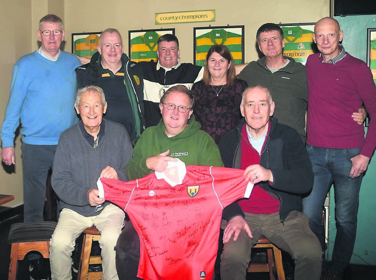 Rockies monthly coffee morning — back row (l-r): Eamonn O’Donoghue, Fergus O’Brien, Mark Slowey, Ber Murphy, Eamonn Kavanagh, John Lowrey. Front row(l-r): Roger Ryan, Jerome Maume, Donal O’Mahony. See more below.	Picture: George Hatchell
                    