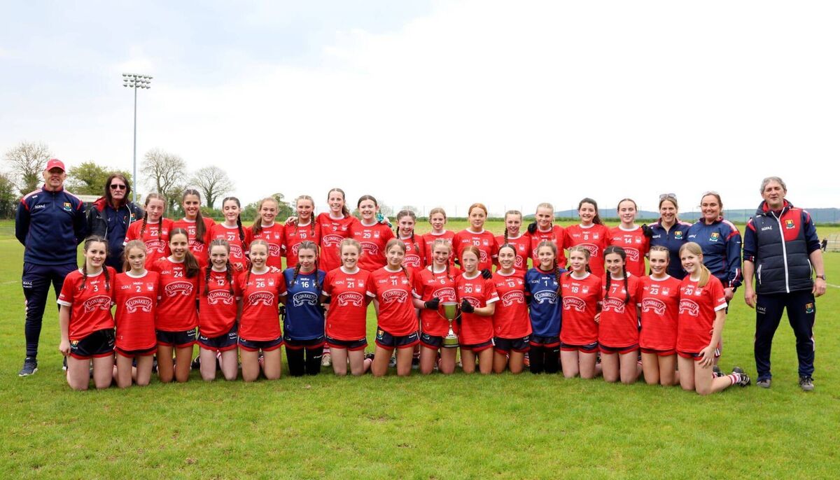 Cork's U14 B squad won the 2024 Johnny Hayes A Memorial Munster LGFA trophy by defeating Kerry.  Cork's U14 B squad won the 2024 Johnny Hayes A Memorial Munster LGFA trophy by defeating Kerry.