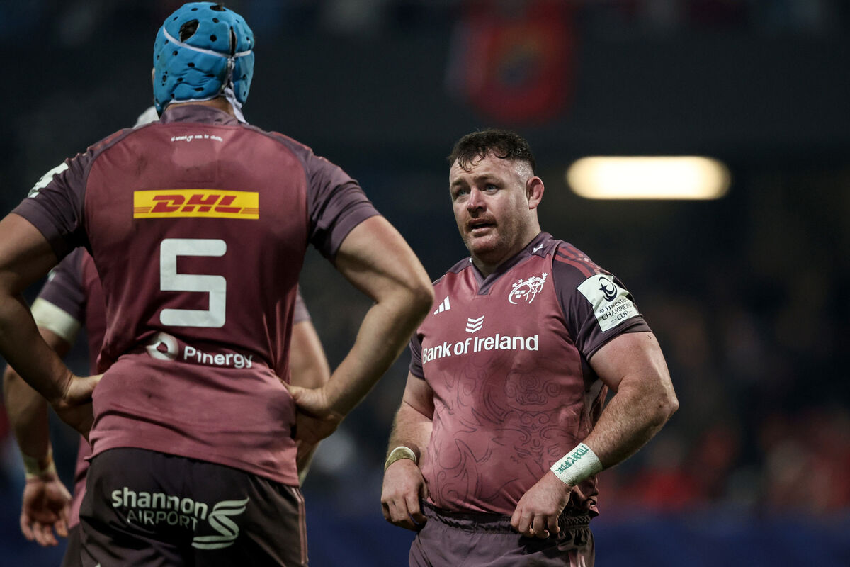 Munster's Dave Kilcoyne in the loss in France on Friday night. Picture: INPHO/Ben Brady