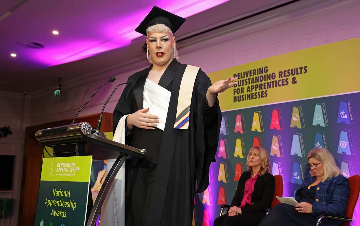 Hairdressing graduate Conor Kilkenny. Picture: Jim Coughlan.