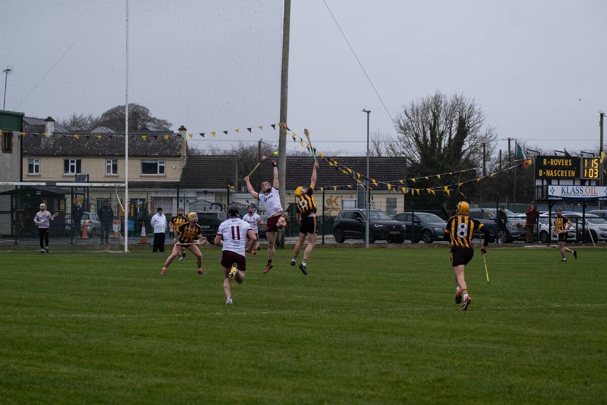 Russell Rovers' Fintan Murray goes high against Ballinascreen. Picture: Bob Morrison Russell Rovers' Fintan Murray goes high against Ballinascreen. Picture: Bob Morrison