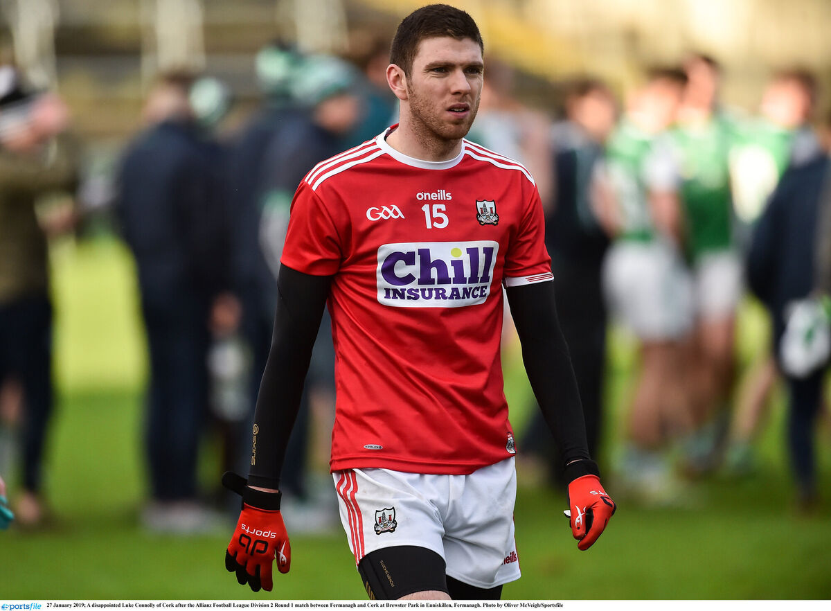 A disappointed Luke Connolly of Cork after a league defeat to Fermanagh in 2019. Picture: Oliver McVeigh/Sportsfile A disappointed Luke Connolly of Cork after a league defeat to Fermanagh in 2019. Picture: Oliver McVeigh/Sportsfile