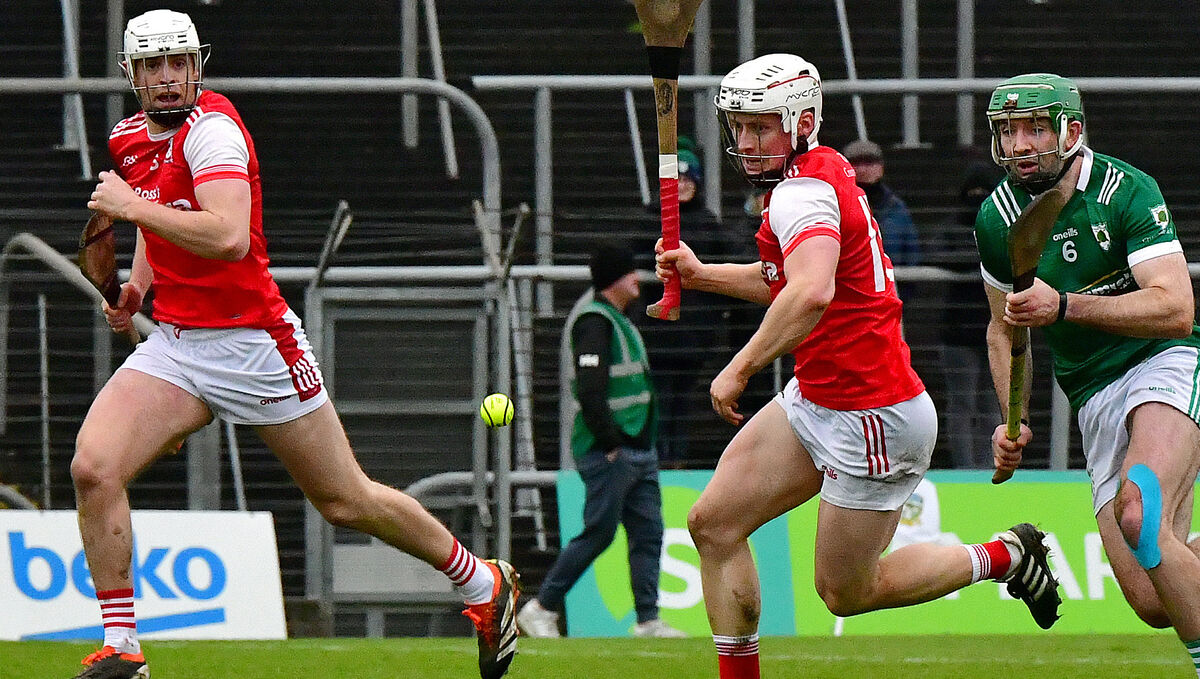  Watergrasshill's Brendan Lehane controls the sliotar chased by Carey Faughs' Michael McVeigh. Picture: Moya Nolan