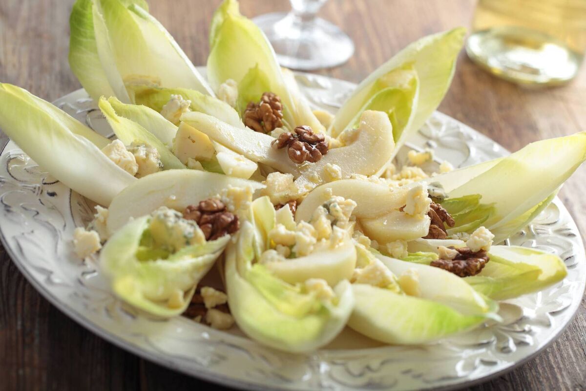 Salad with chicory, blue cheese, walnuts and pears. Picture: istock Salad with chicory, blue cheese, walnuts and pears. Picture: istock