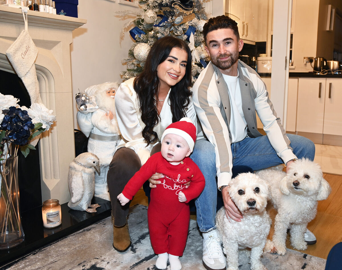 Claudia Rose, Sean, Romeo, and dogs Cruz and Champ. Picture: Eddie O'Hare Claudia Rose, Sean, Romeo, and dogs Cruz and Champ. Picture: Eddie O'Hare