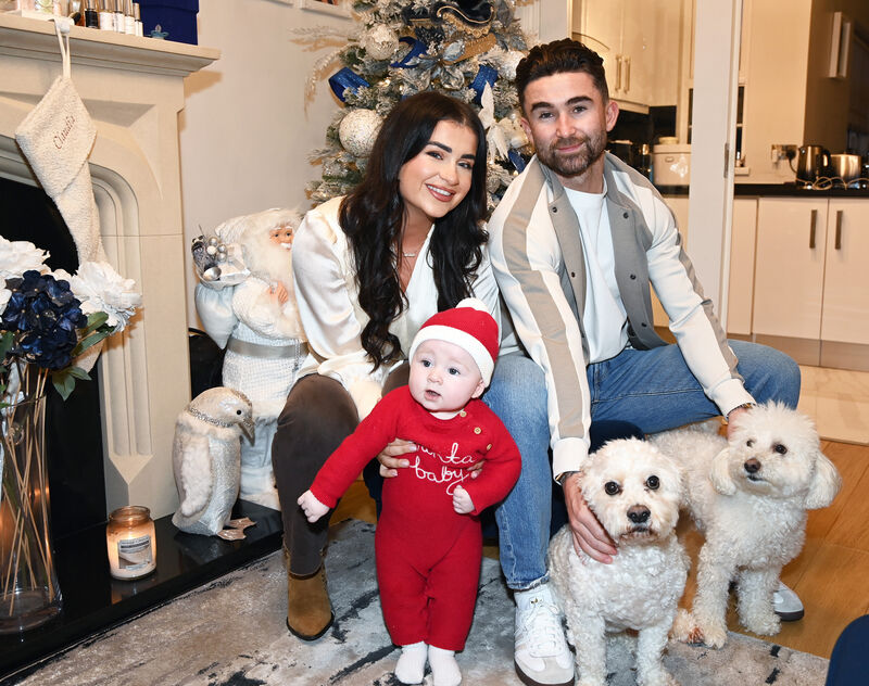 Claudia Rose, Sean, Romeo, and dogs Cruz and Champ. Picture: Eddie O'Hare