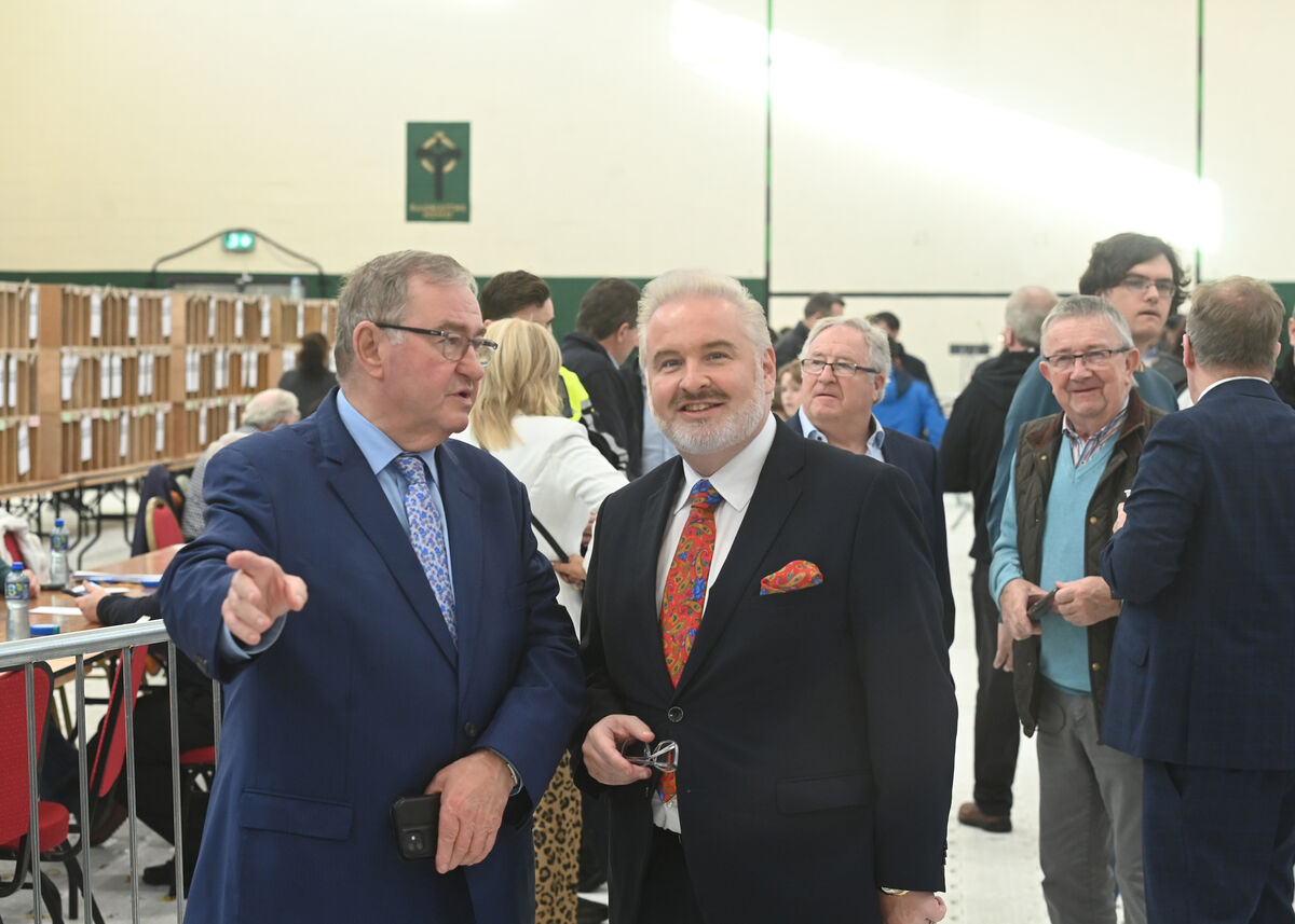 Former TD Noel O'Flynn with his son Ken at Nemo Rangers count centre after the general election. Picture: Larry Cummins Former TD Noel O'Flynn with his son Ken at Nemo Rangers count centre after the general election. Picture: Larry Cummins
