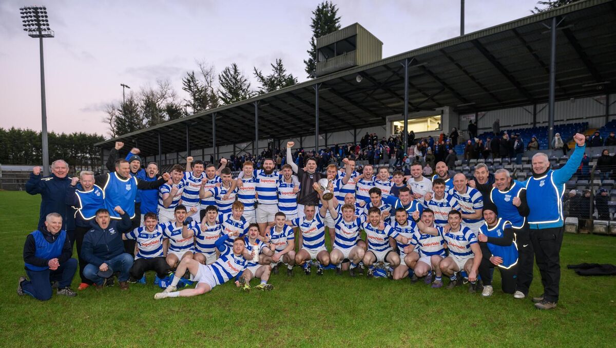 The Inniscarra team celebrate their win in the McCarthy Insurance Group County JAFC final. Picture: Dan Linehan