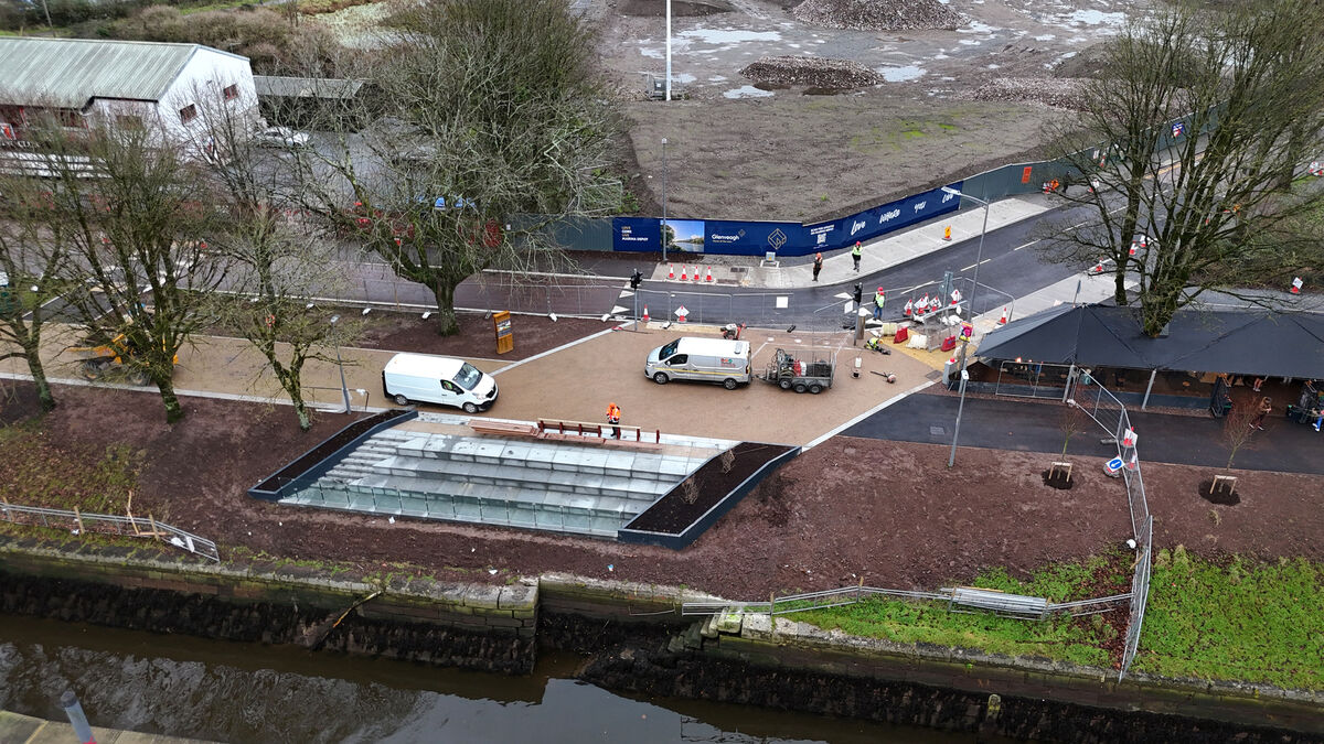 Final works being completed at the plaza and viewing area at the junction with Centre Park Road. The upgraded Marina Promenade which runs for approx 2k, beside the River Lee, Cork City, from Centre Park Road to Blackrock village has now reopened. Pic Larry Cummins. Final works being completed at the plaza and viewing area at the junction with Centre Park Road. The upgraded Marina Promenade which runs for approx 2k, beside the River Lee, Cork City, from Centre Park Road to Blackrock village has now reopened. Pic Larry Cummins.