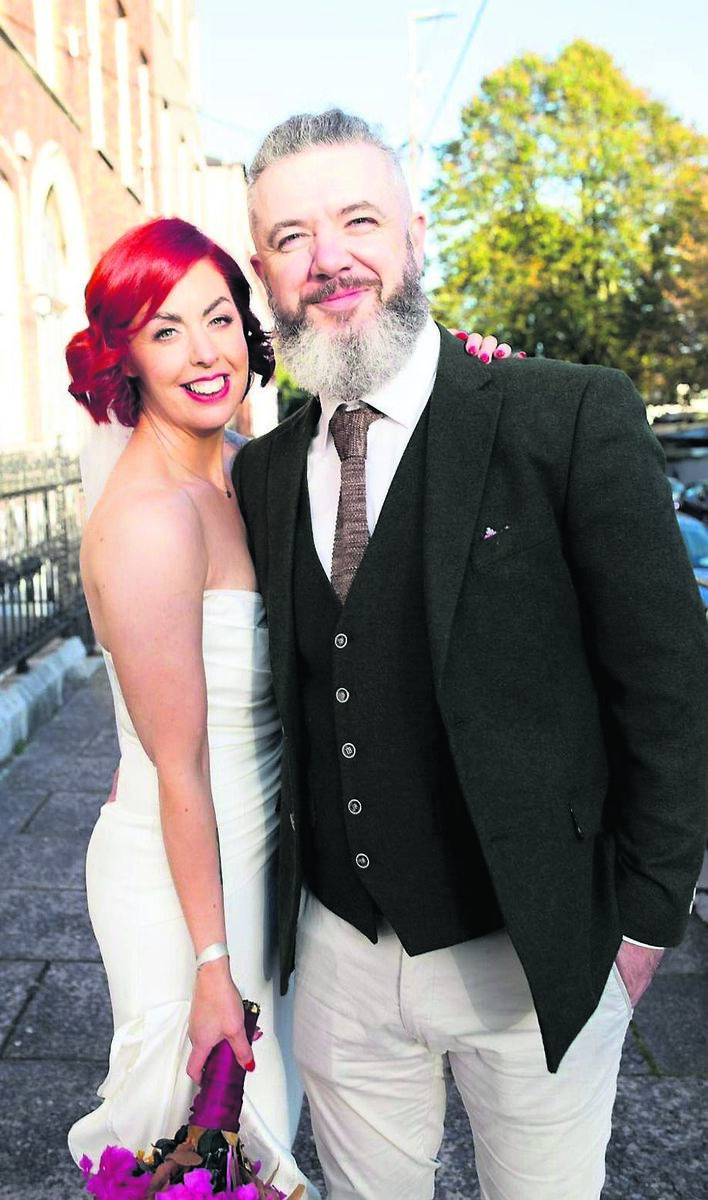 Ruth O’Brien and Eric Brannigan on their wedding day - the couple are from Cobh and met on a night out in the town more than 20 years ago. Pictures: Amy Frahill