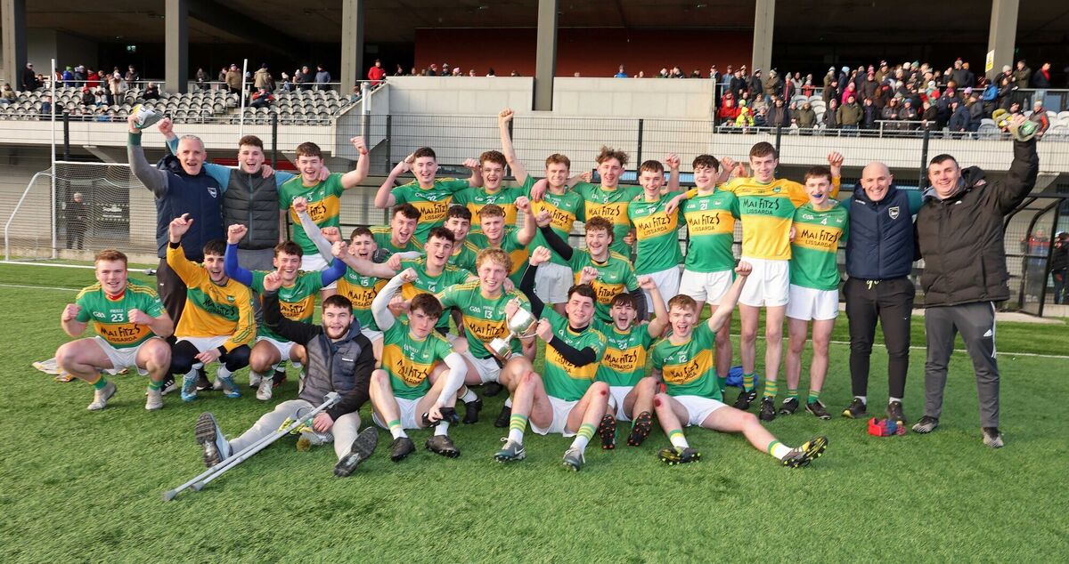 Kilmurry celebrate their win over St Nicks in the U21 B final at SuperValu Páirc Uí Chaoimh 4G. Picture: Jim Coughlan. Kilmurry celebrate their win over St Nicks in the U21 B final at SuperValu Páirc Uí Chaoimh 4G. Picture: Jim Coughlan.