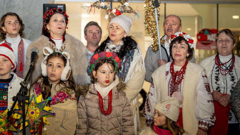 Cork's Ukrainian Kalyna Choir helps bring some festive cheer to City Hall