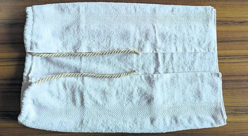 The TieTowel designed by five boys based in Coláiste an Spioraid Naoimh in Bishopstown.