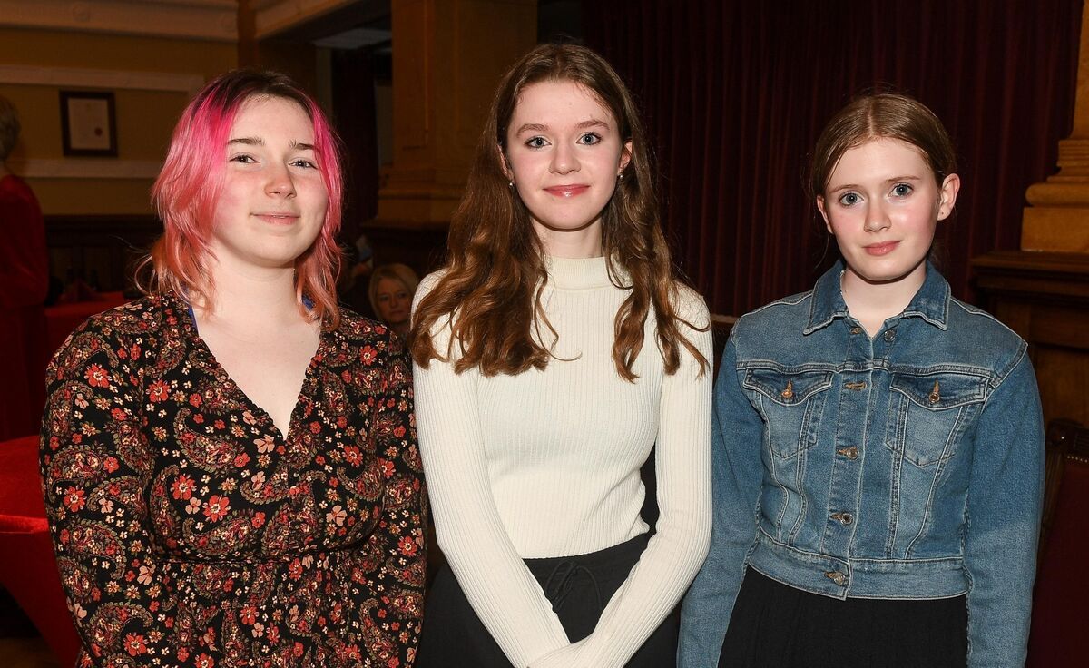 Ava Smyth, Ellen O’Donovan, and Claire Lorole all smiles at the civic reception for Ava Smyth, Ellen O’Donovan, and Claire Lorole all smiles at the civic reception for