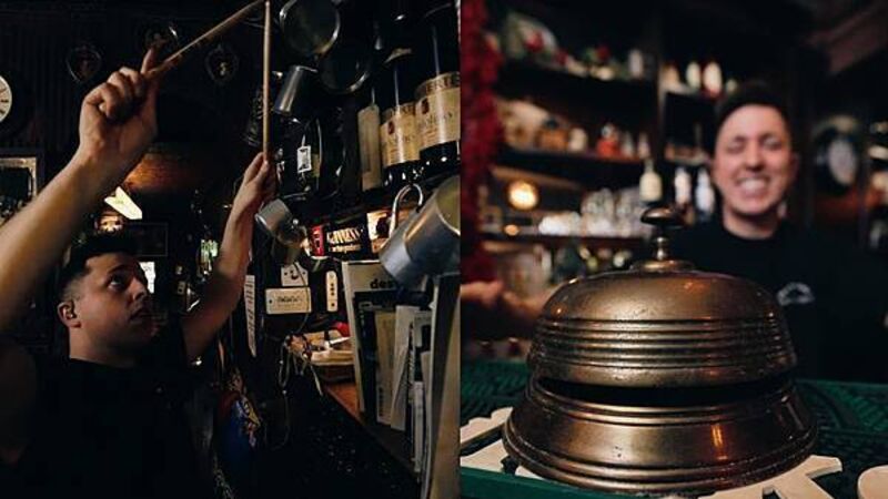 Watch: Drummer spreads a festive message showcasing the pubs of Gorey