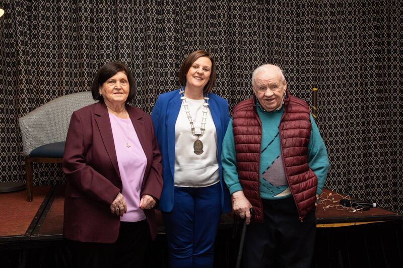 Sandra Maybury with her parents Mary and Sonny Maybury. Picture: Kathryn O Shea