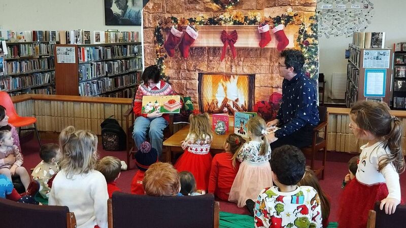 Surprise visitor to weekly Mayfield story time event Surprise visitor to weekly Mayfield story time event