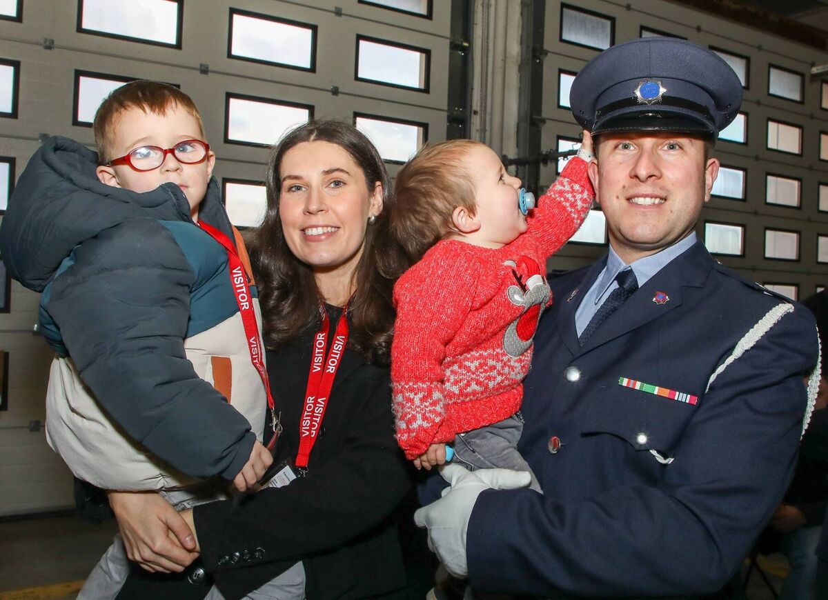Finn, Kayleigh, Tadhg and Séamus McNamara at the passing out ceremony of the Cork Airport Police & Fire Service class of 2024 which took place at the airport, Cork- Picture: David Creedon. Finn, Kayleigh, Tadhg and Séamus McNamara at the passing out ceremony of the Cork Airport Police & Fire Service class of 2024 which took place at the airport, Cork- Picture: David Creedon.
