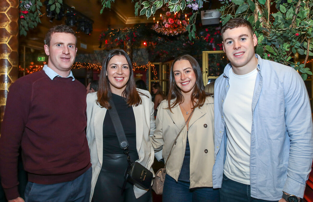 Castlehaven's Johnny O'Regan, Katie Hegarty, Áine Crowley and Rory Maguire. Picture: David Creedon