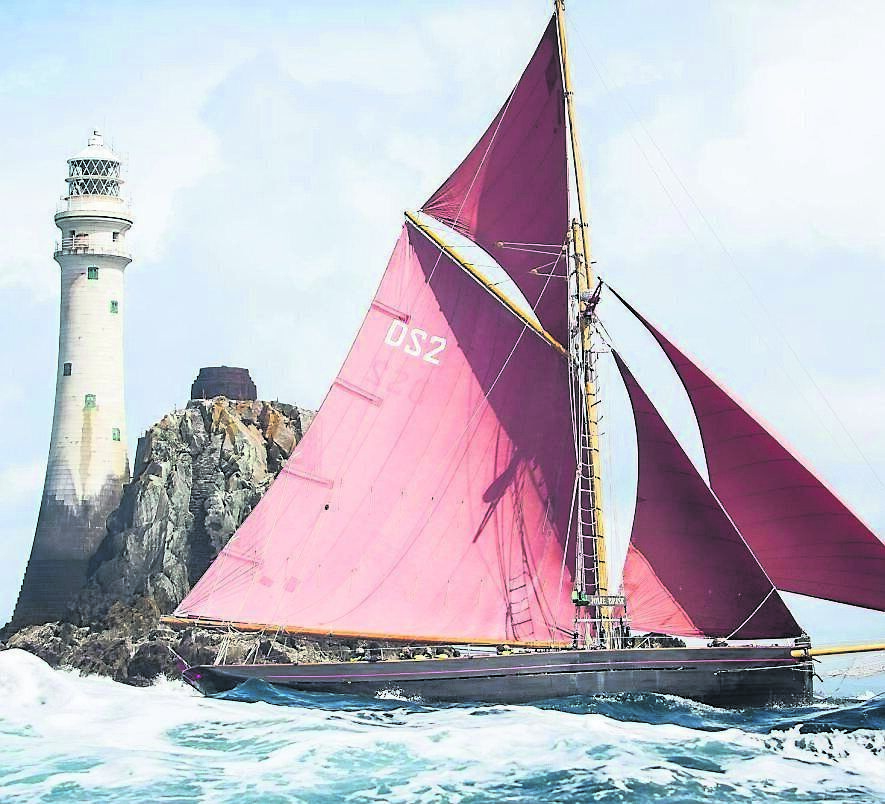 Jolie Brise passing the Fastnet Rock. She won the Fastnet Race in 1925. Picture: Brian Carlin Jolie Brise passing the Fastnet Rock. She won the Fastnet Race in 1925. Picture: Brian Carlin