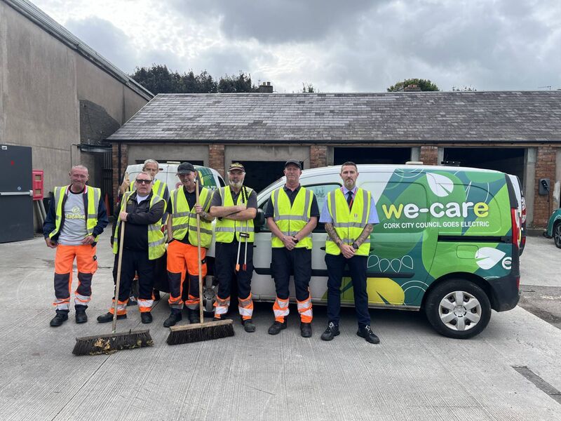 Members of the Cork City Council cleansing department. Maurice Ryan, Michael Riordan, John Moore, Danny Madden, Joe Cummins, Dave Dennehy and Dean Buckley. Picture: Colin O'Brien