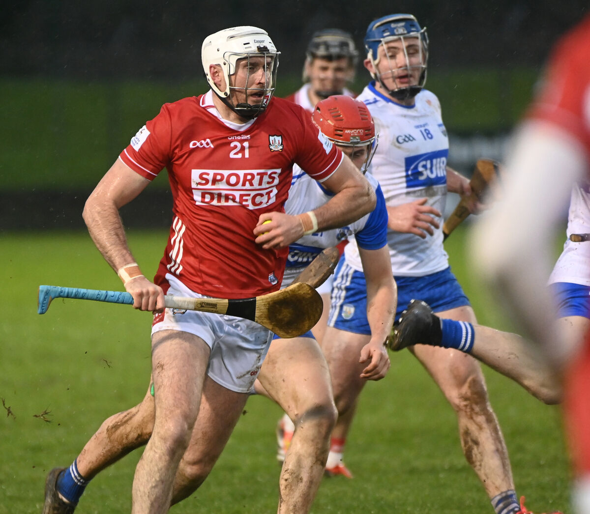  Cork's Tim O'Mahony holds possession against Waterford. Picture: Eddie O'Hare