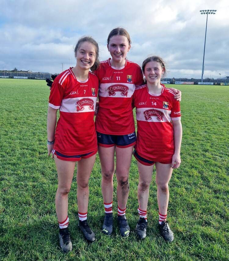 CorkMinors-v-Waterford (Left to right) Ilen Rovers' Leah Carey, Maebh Collins and Kate Carey who were involved in the Cork LGFA minors' 5-12 to 0-5 Munster LGFA minor championship victory away to Waterford last year. CorkMinors-v-Waterford (Left to right) Ilen Rovers' Leah Carey, Maebh Collins and Kate Carey who were involved in the Cork LGFA minors' 5-12 to 0-5 Munster LGFA minor championship victory away to Waterford last year.