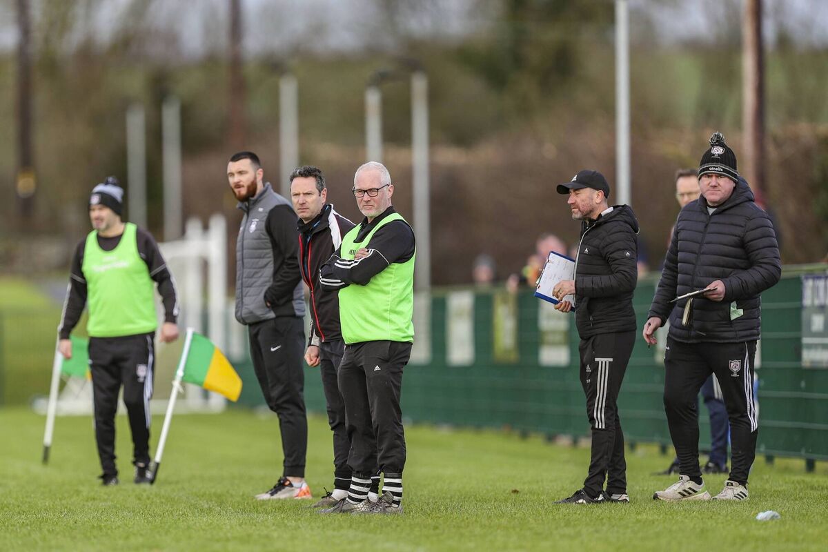 From L to R: Pat Walsh, Padraig O'Shea, Eoin Murphy, Diarmuid Geary, Davy O'Brien and Ger Lawton on the sideline at Midleton's East Cork U21 HC win over Bride Rovers. Picture: Denis O'Flynn. From L to R: Pat Walsh, Padraig O'Shea, Eoin Murphy, Diarmuid Geary, Davy O'Brien and Ger Lawton on the sideline at Midleton's East Cork U21 HC win over Bride Rovers. Picture: Denis O'Flynn.