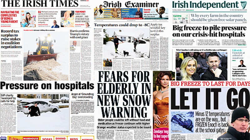 What the papers say: Tuesday's front pages What the papers say: Tuesday's front pages