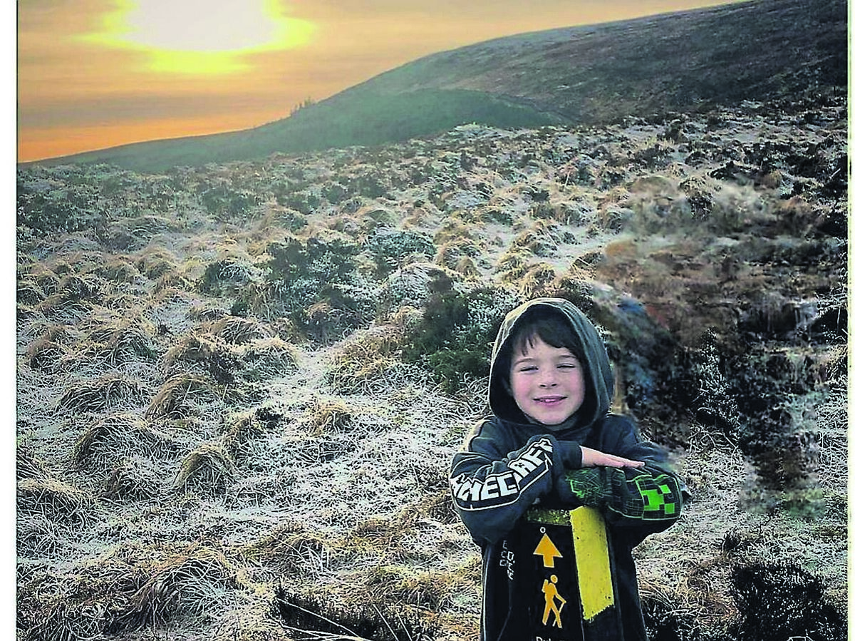 Matthew Ryan, eight, from Dripsey, out for a walk on a cold and frosty morning. Picture: Michelle Kelly. Matthew Ryan, eight, from Dripsey, out for a walk on a cold and frosty morning. Picture: Michelle Kelly.
