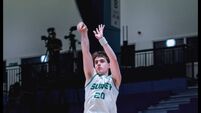 Jack Scannell and Rory O'Flynn living the dream playing basketball in a different country