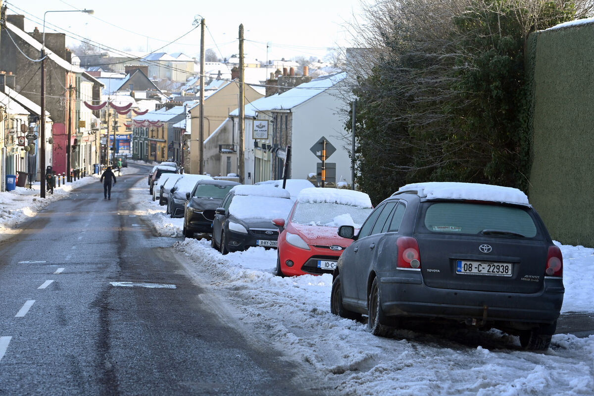  A man walks the centre of the road on Percival Street in Kanturk, Co Cork. Picture Dan Linehan