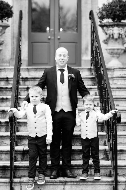 The couple's sons, Conor and Aaron, were pageboys. Picture: Ray Terry Photography