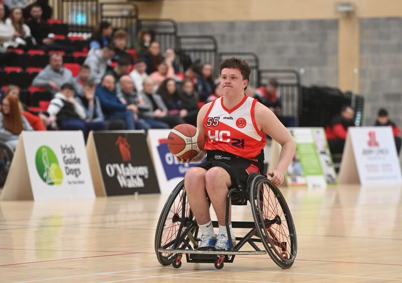 Adam Drummond with possession for Rebel Wheelers against Limerick Celtics in the IWA National Cup semi-final; Rebel Wheelers vs Limerick Celtics at MTU Arena on Saturday. Pic Larry Cummins Adam Drummond with possession for Rebel Wheelers against Limerick Celtics in the IWA National Cup semi-final; Rebel Wheelers vs Limerick Celtics at MTU Arena on Saturday. Pic Larry Cummins