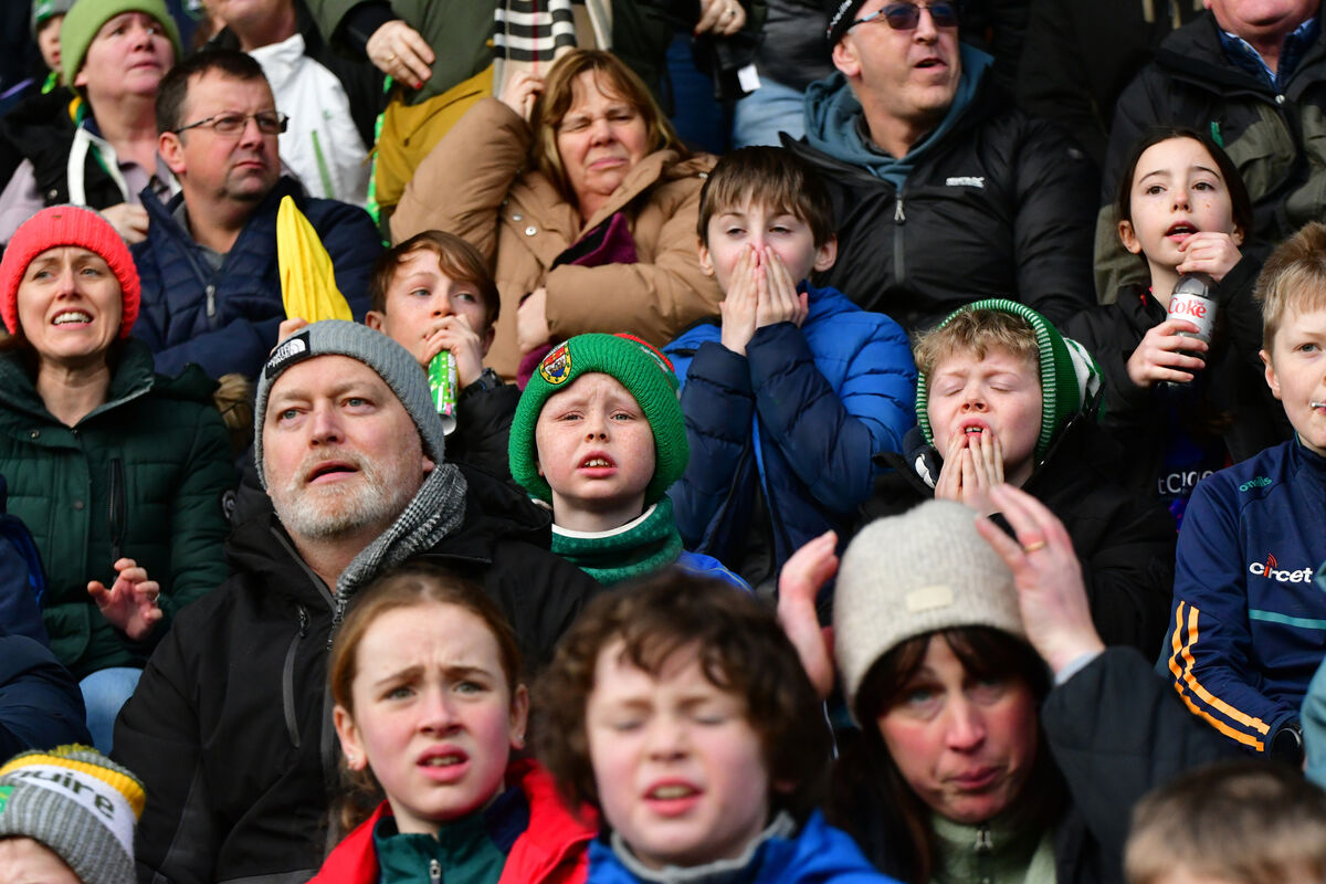 Tense moments for Kilmurray supporters. Picture Moya Nolan Tense moments for Kilmurray supporters. Picture Moya Nolan