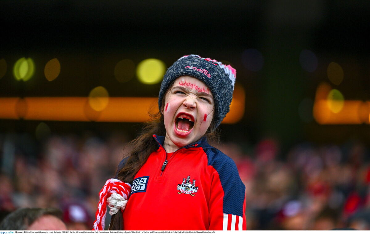 FANTASTIC: A Watergrasshill supporter reacts to a score. Picture: Shauna Clinton/Sportsfile