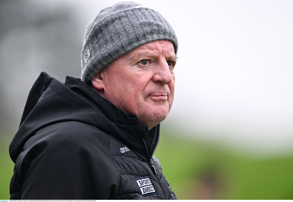 Cork manager John Cleary. Picture: Ben McShane/Sportsfile