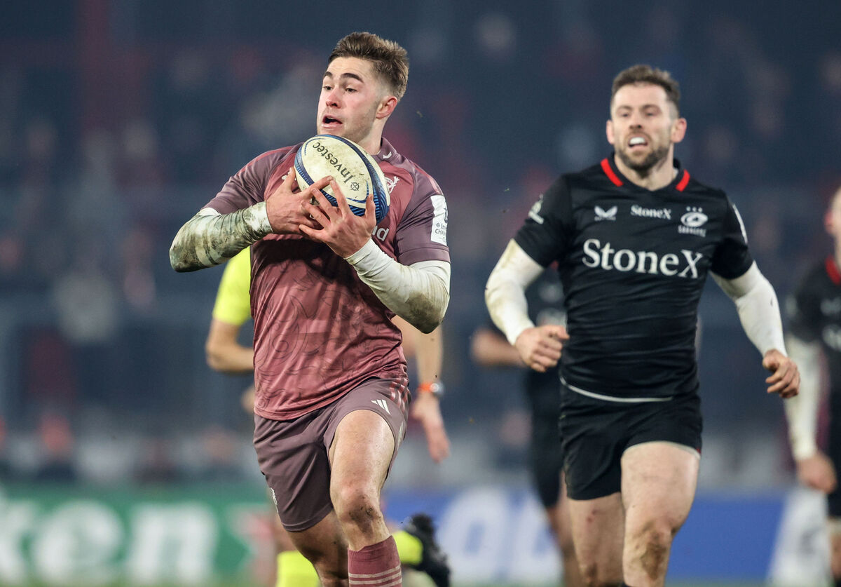 Munster’s Jack Crowley makes a break against Saracens. Picture: INPHO/Dan Sheridan Munster’s Jack Crowley makes a break against Saracens. Picture: INPHO/Dan Sheridan