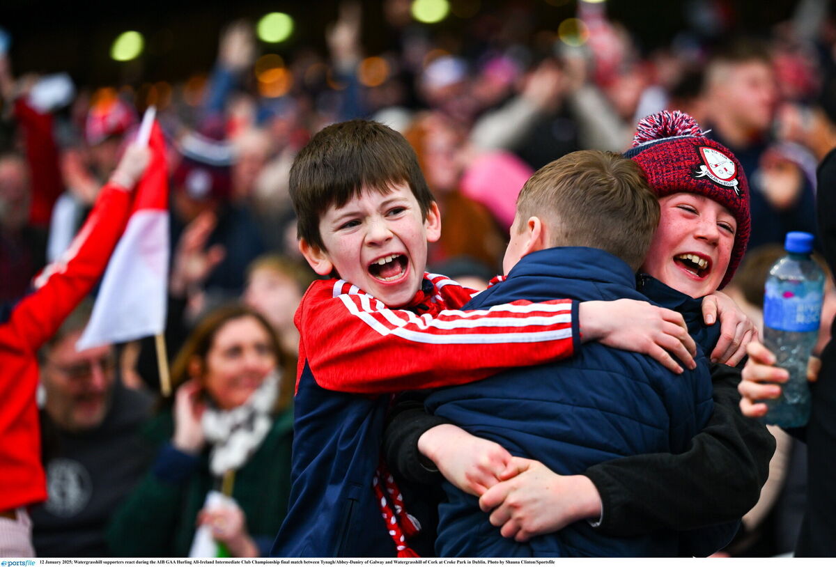 Watergrasshill supporters show their joy. Picture: Shauna Clinton/Sportsfile