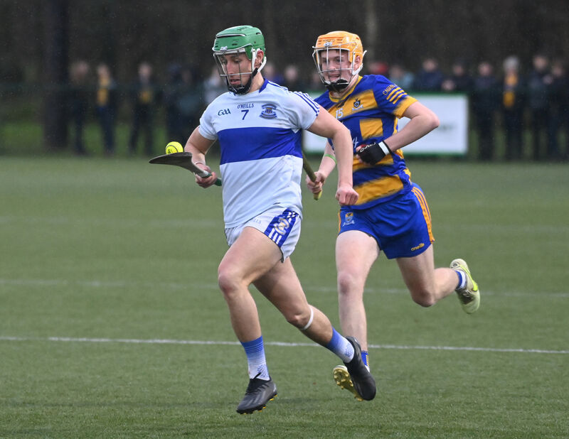 Cian Ó Gealbháin of Gaelcholáiste gets away from Cashel's Ryan O'Sullivan. Picture: Eddie O'Hare