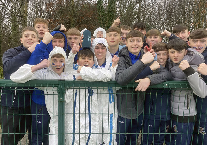 Gaelcholiste Mhuire supporters celebrate. Picture: Eddie O'Hare