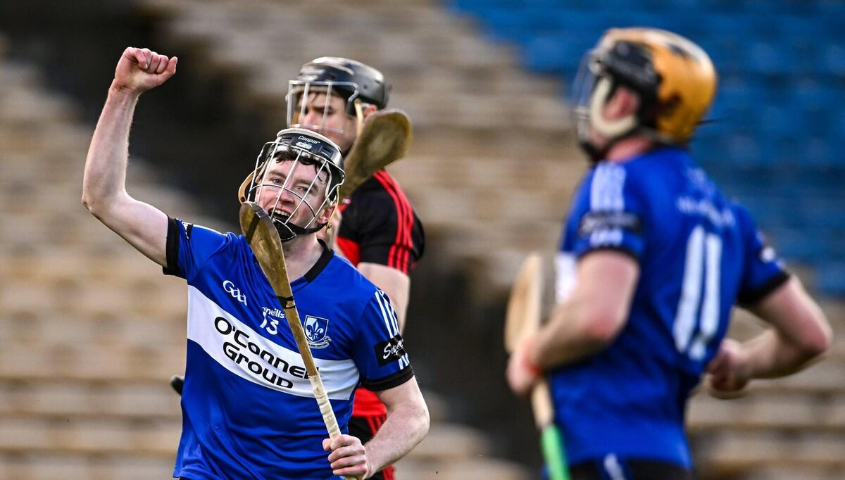 Jack O'Connor celebrates his goal against Ballygunner in the AIB Munster Club SHC final win over Ballygunner. Picture: Piaras Ó Mídheach/Sportsfile
